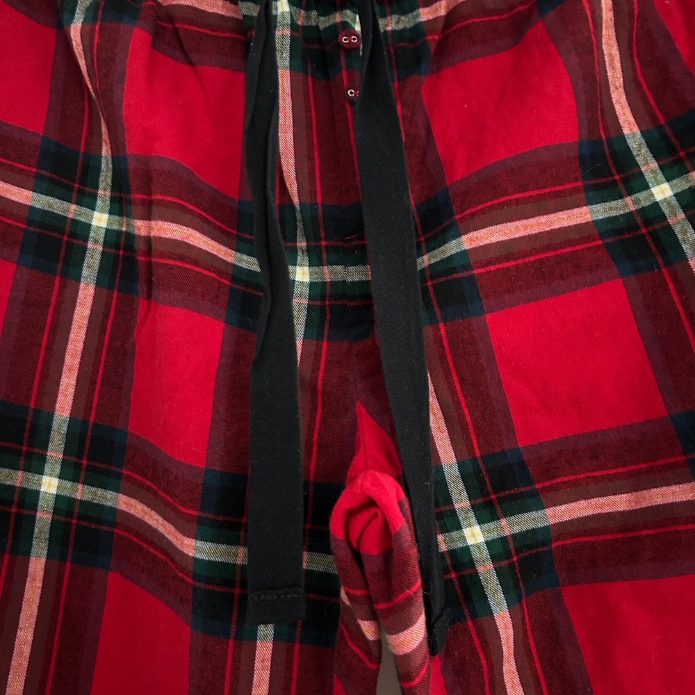Stars Above Red Plaid FlannelJogger Pajama Pants - Picture 6 of 7
